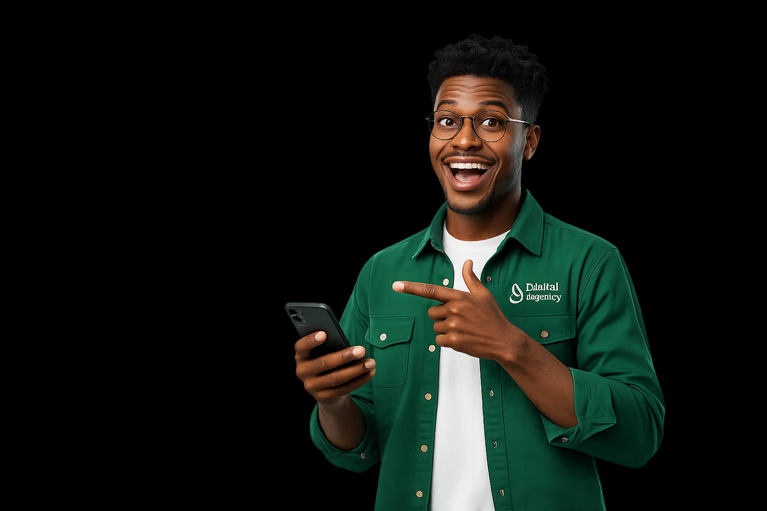 Membre Digital Agency avec téléphone